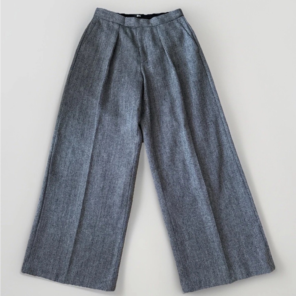 Uniqlo C Women Tweed Pleated Wide-leg Trousers Size 2